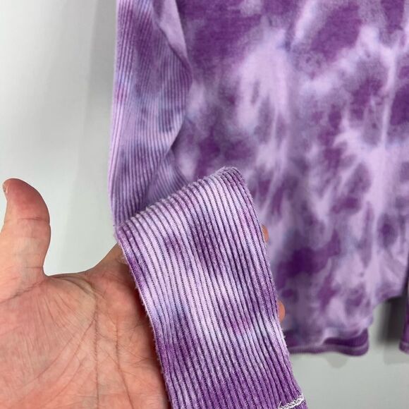 Theo & Spence Purple Tie Dye Fuzzy Long Sleeve Top - Picture 6 of 10